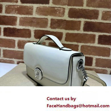 Gucci Petite GG small shoulder bag 739721 Leather White 2023