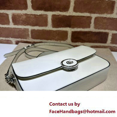 Gucci Petite GG small shoulder bag 739721 Leather White 2023