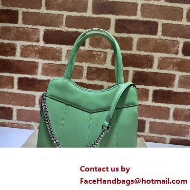 Gucci Petite GG small tote bag 745918 Leather Green 2023