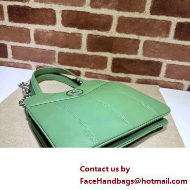 Gucci Petite GG small tote bag 745918 Leather Green 2023