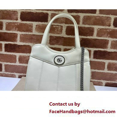 Gucci Petite GG small tote bag 745918 Leather White 2023