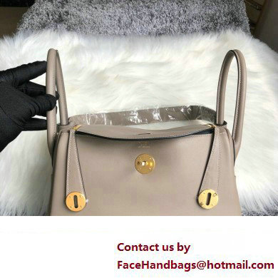 Hermes Lindy 26cm Bag in original swift leather gris ashpite(handmade)