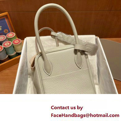 Hermes Lindy 26cm Bag in original taurillon clemence leather beton(handmade)