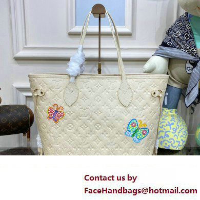 LV x YK Neverfull MM tote bag M21733 WHITE 2023