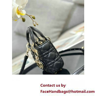 Lady Dior Micro Bag in Cannage Lambskin Black - Click Image to Close