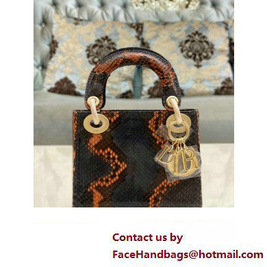 Lady Dior Python leather Mini Bag 11 2023 - Click Image to Close