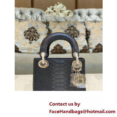 Lady Dior Python leather Mini Bag 13 2023 - Click Image to Close