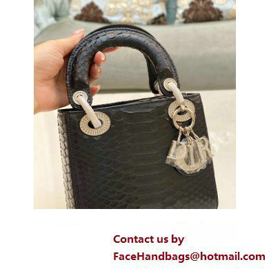 Lady Dior Python leather Mini Bag 20 2023 - Click Image to Close