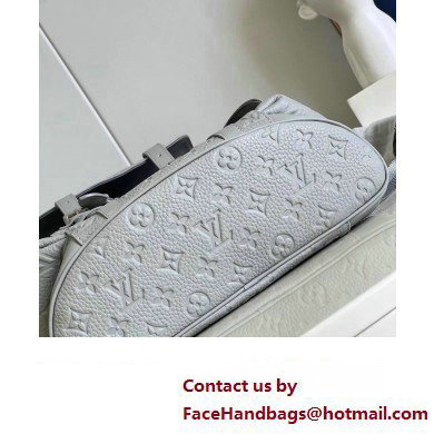 Louis Vuitton Christopher PM Bag in Embossed Taurillon Monogram leather M23146 Mineral Gray 2023