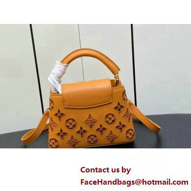 Louis Vuitton LV Broderie Anglaise Capucines Mini Bag M22863 Saffron Yellow 2023