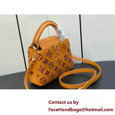 Louis Vuitton LV Broderie Anglaise Capucines Mini Bag M22863 Saffron Yellow 2023