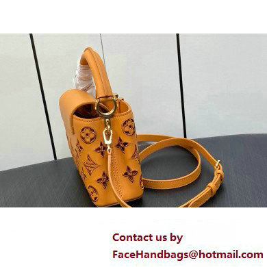 Louis Vuitton LV Broderie Anglaise Capucines Mini Bag M22863 Saffron Yellow 2023