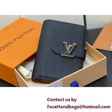 Louis Vuitton LV Vertical Compact Wallet M81561 Black 2023