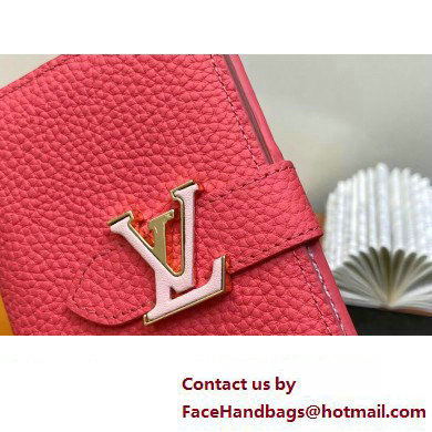 Louis Vuitton LV Vertical Compact Wallet M82461 Dragon Fruit Pink 2023