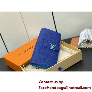 Louis Vuitton LV Vertical Wallet M82441 Blue 2023