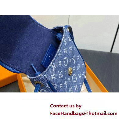 Louis Vuitton Monogram Pochette Cancun Pouch Bag M60018 Denim Blue 2023