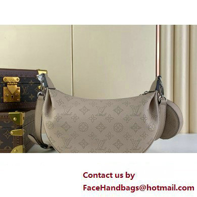 Louis Vuitton Perforated Mahina calfskin Baia PM Bag M22820 Galet Gray 2023