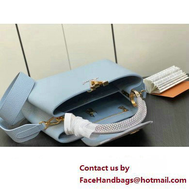 Louis Vuitton Taurillon leather Capucines BB Bag M21166 Olympe Blue 2023