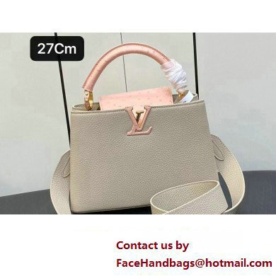 Louis Vuitton Taurillon leather Capucines BB Bag N82904 Beige 2023