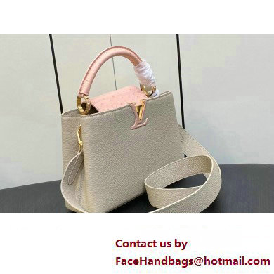 Louis Vuitton Taurillon leather Capucines BB Bag N82904 Beige 2023