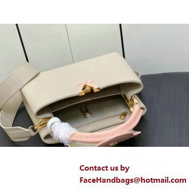 Louis Vuitton Taurillon leather Capucines BB Bag N82904 Beige 2023