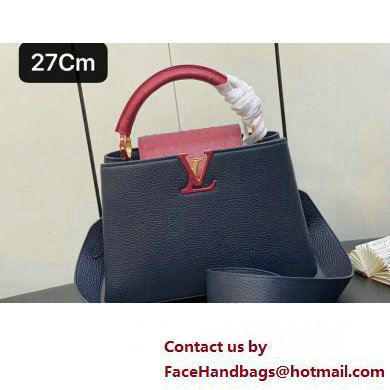 Louis Vuitton Taurillon leather Capucines BB Bag N83103 Blue 2023