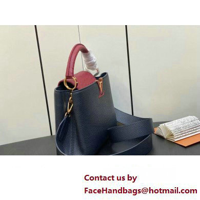 Louis Vuitton Taurillon leather Capucines BB Bag N83103 Blue 2023