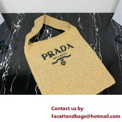 PRADA Crochet tote bag BEIGE 1BC182 2023