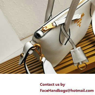 PRADA Grained Leather Shoulder Bag WHITE 1BA111 2023