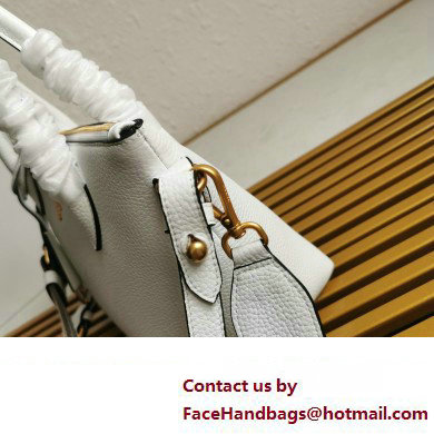 PRADA Grained Leather Shoulder Bag WHITE 1BA111 2023