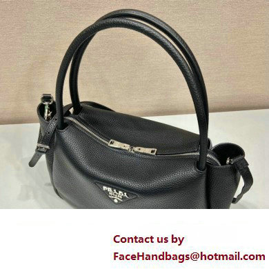 PRADA Large leather handbag 1BC170 BLACK 2023