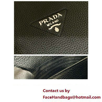 PRADA Large leather handbag 1BC170 BLACK 2023