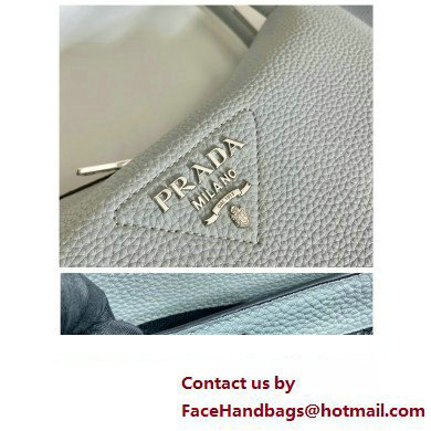 PRADA Large leather handbag 1BC170 SILVER 2023