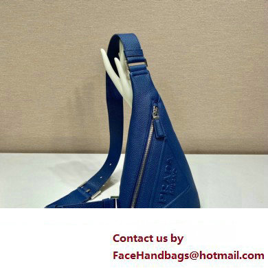 Prada Cross leather bag 2VZ098 Blue 2023