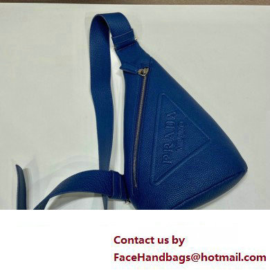 Prada Cross leather bag 2VZ098 Blue 2023