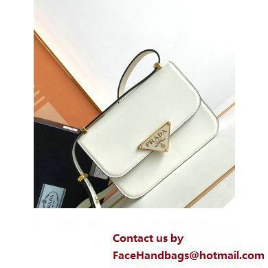 Prada Embleme leather bag 1BD340 WHITE 2023