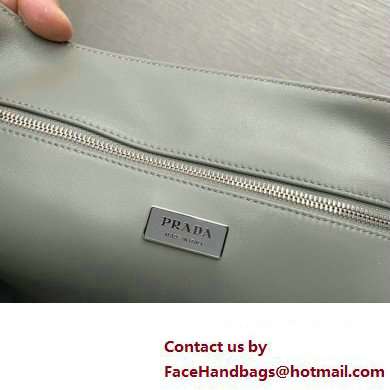 Prada Large antique nappa leather tote bag 1BG460 Gray 2023