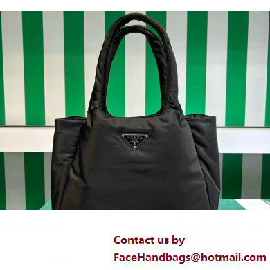 Prada Large padded Re-Nylon tote bag 1BG449 Black 2023