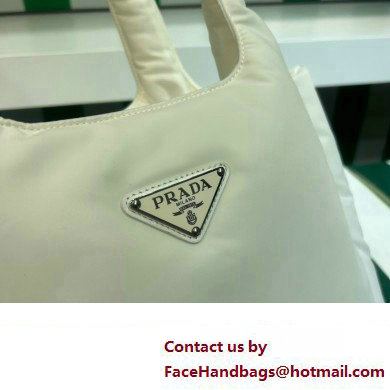 Prada Large padded Re-Nylon tote bag 1BG449 White 2023