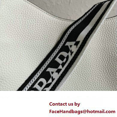 Prada Leather hobo bag 1BC073 White 2023