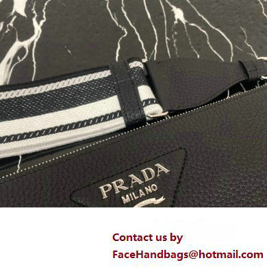 Prada Leather shoulder bag 1BH050 Black 2023