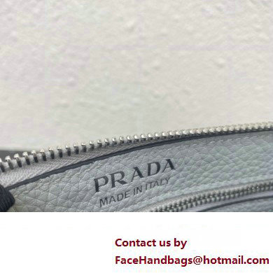 Prada Leather shoulder bag 1BH050 Blue Gray 2023