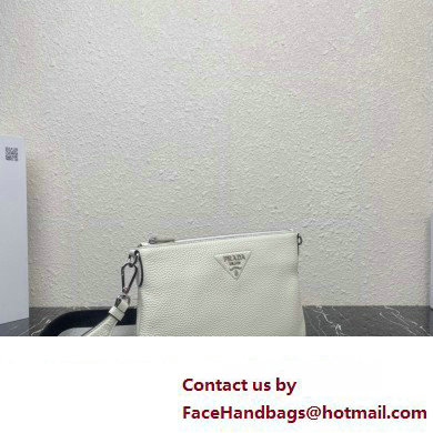 Prada Leather shoulder bag 1BH050 White 2023