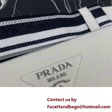 Prada Leather shoulder bag 1BH050 White 2023