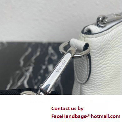 Prada Leather shoulder bag 1BH050 White 2023