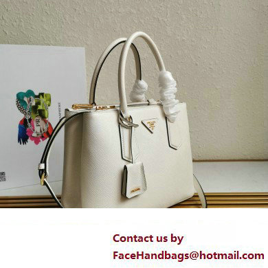 Prada Medium Galleria Saffiano leather bag 1ba232 White 2023