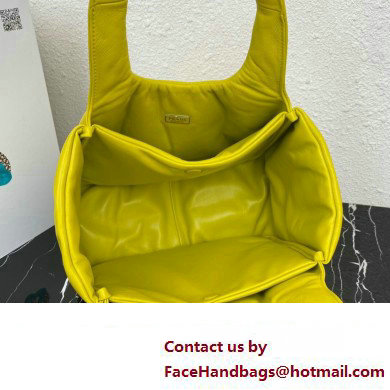 Prada Medium padded Soft nappa leather bag 1BG413 Yellow 2023