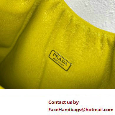 Prada Medium padded Soft nappa leather bag 1BG413 Yellow 2023