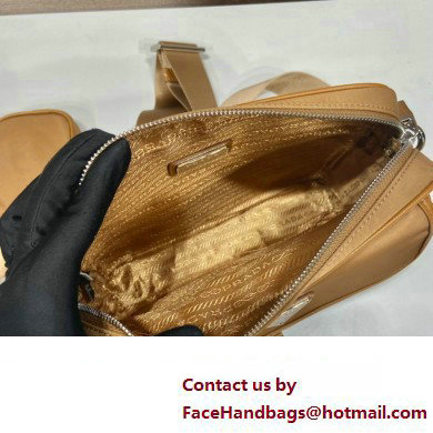 Prada Re-Nylon and Saffiano leather shoulder bag 2VH133 beige 2023