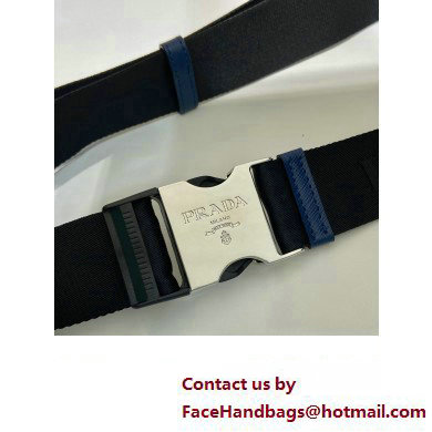 Prada Saffiano leather belt bag 2VH156 royal blue 2023